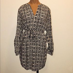 LOFT Diamond Tie Shirt Dress